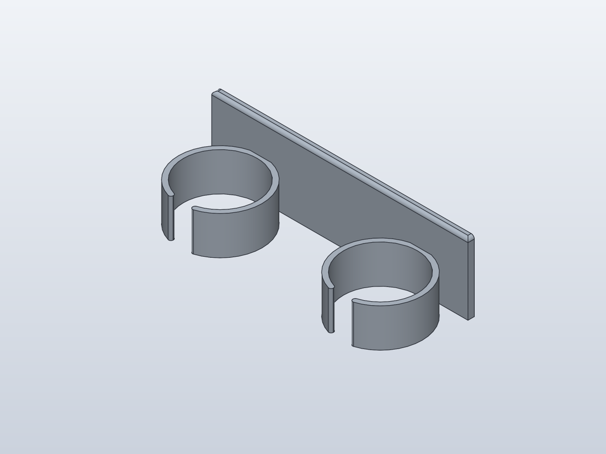 Isometric render of Teeth water washer holder