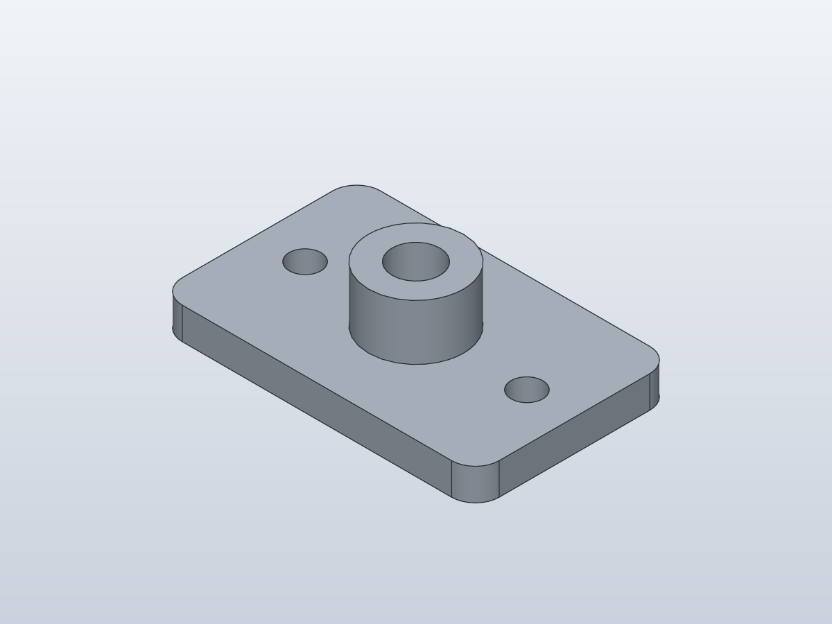 Isometric render of Sample plate